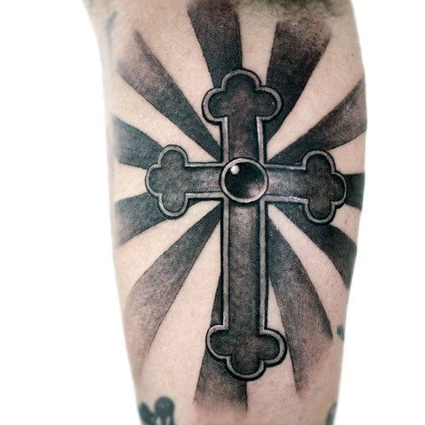 50 3D Kreuz Tattoo Designs für Männer - Jesus Ink Ideas  