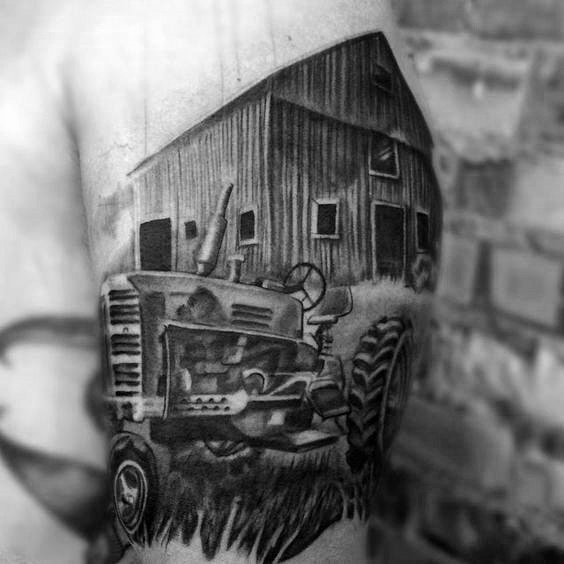 60 Landwirtschaft Tattoos für Männer - Landwirtschaft Design-Ideen  