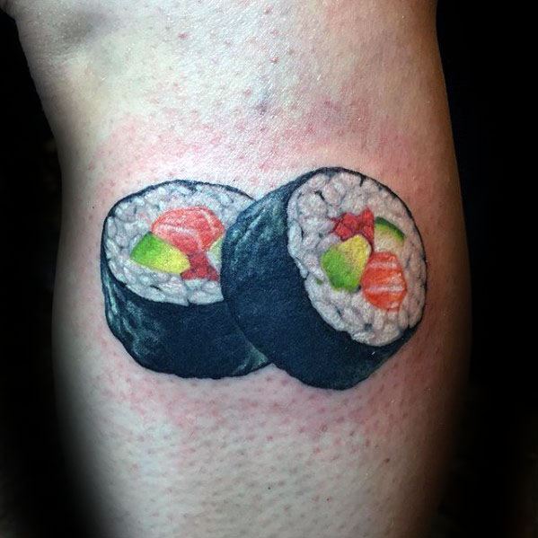 50 Sushi Tattoo Designs für Männer - japanische Food-Ideen  