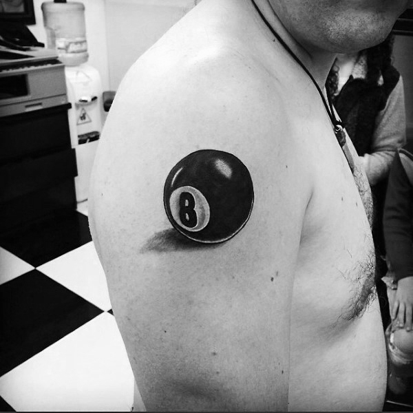 Top 40 besten 8 Ball Tattoo Designs für Männer - Billard Tinte Ideen  
