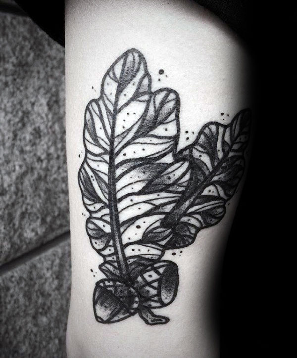 70 Acorn Tattoo Designs für Männer - Oak Ink Ideen  