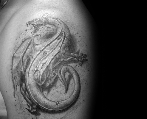 50 3D Drachen Tattoos für Männer - Fabelwesen Design-Ideen  
