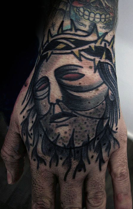 20 Jesus Hand Tattoo Designs für Männer - Christus Tinte Ideen  