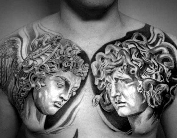 60 römische Statue Tattoo Designs für Männer - Stein Tinte Ideen  