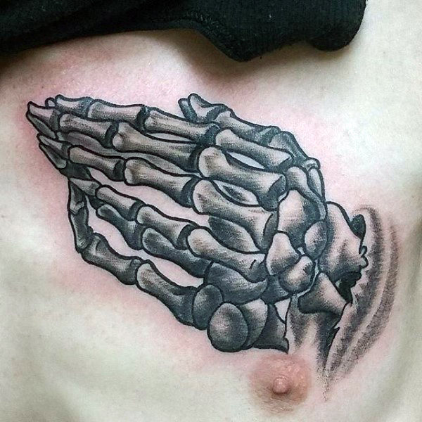 70 Betende Hände Tattoo-Designs für Männer - Stille den Geist  