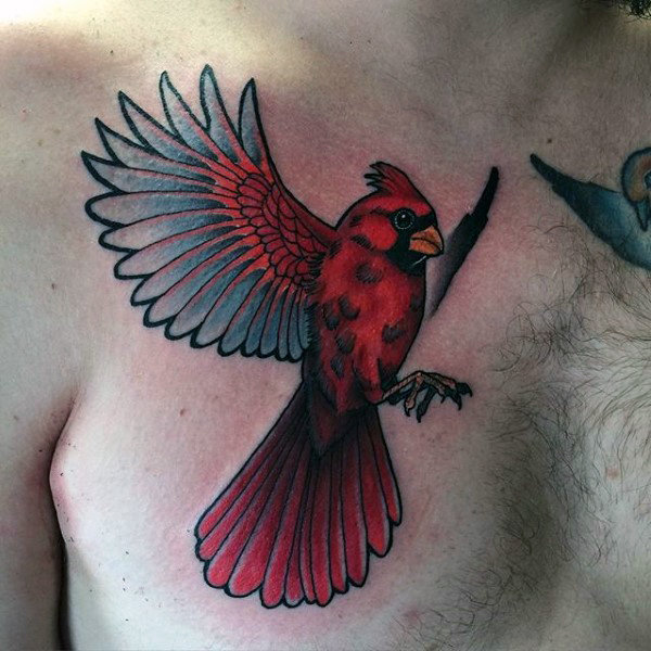 60 Cardinal Tattoo Designs für Männer - Vogel-Tinten-Ideen  