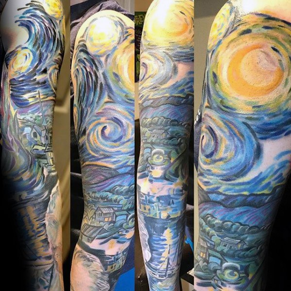 50 Vincent Van Gogh Tattoo-Designs für Männer - künstlerische Ideen  