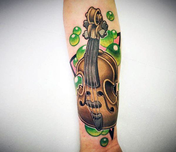 50 Violine Tattoo Designs für Männer - Musik Instrument Tinte Ideen  