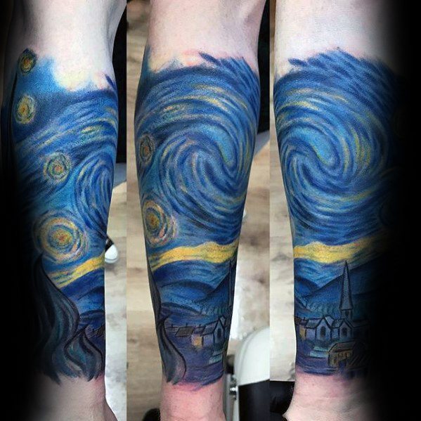 50 Vincent Van Gogh Tattoo-Designs für Männer - künstlerische Ideen  