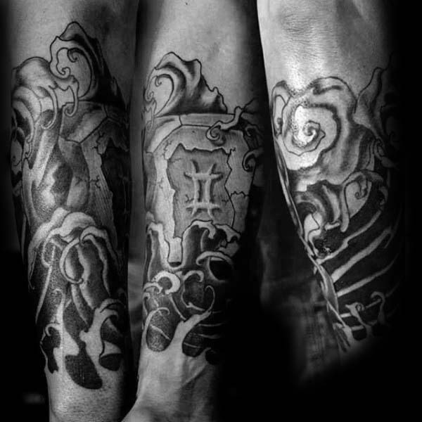 60 Gemini Tattoos für Männer - Zodiac Ink Design-Ideen  