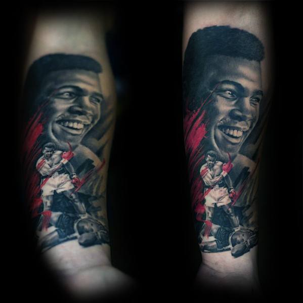 50 Muhammad Ali Tattoo Designs für Männer - Boxing Champion Ink Ideen  