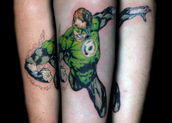40 Green Lantern Tattoo Designs für Männer - Superhelden-Ideen  