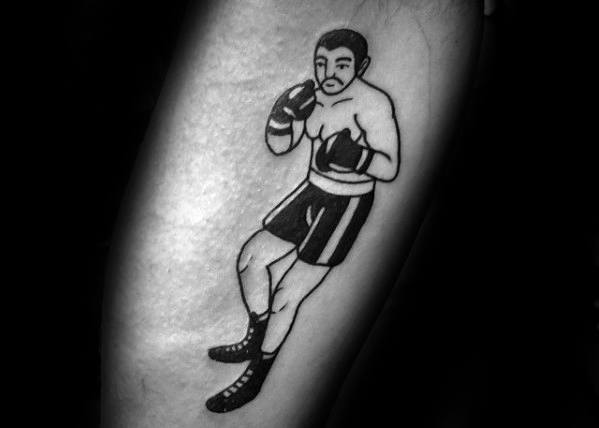 50 traditionelle Boxer Tattoo Designs für Männer - Retro Boxing-Ideen  