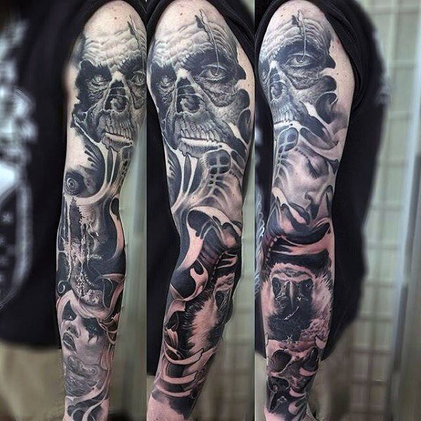 60 Super Sleeve Tattoos für Männer - Maskuline Design-Ideen  