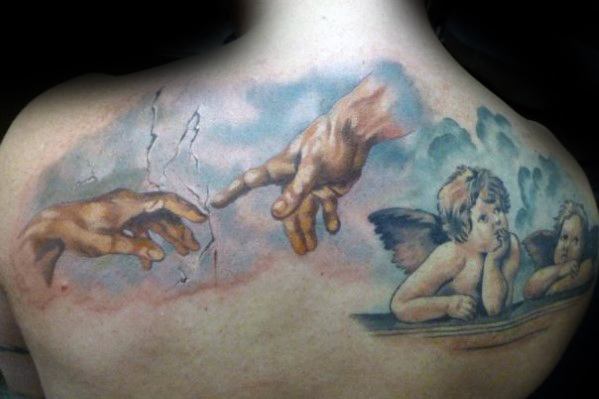 60 Die Schaffung von Adam Tattoo Designs für Männer - Michelangelo Malerei Ideen  