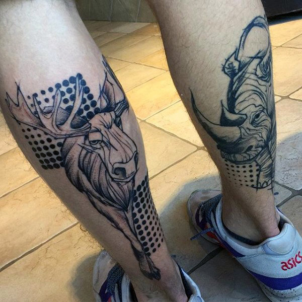 90 Rhino Tattoo Designs für Männer - Cool Rhinoceros Ink Ideen  