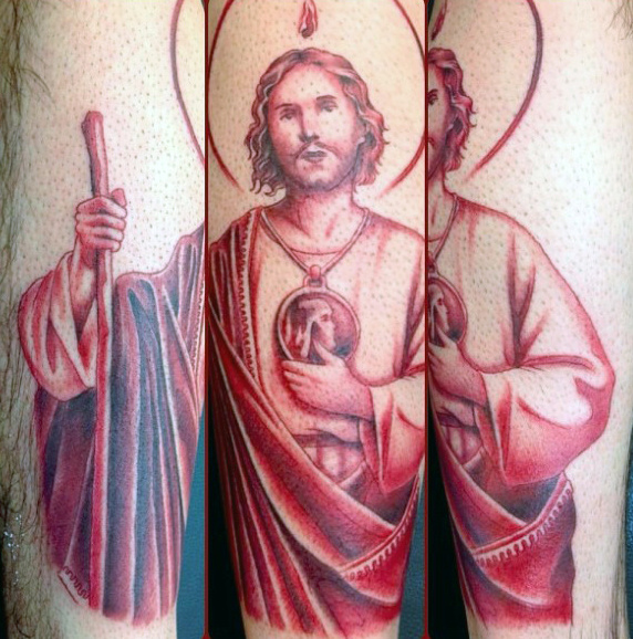 40 St Jude Tattoo Designs für Männer - religiöse Tinte Ideen  
