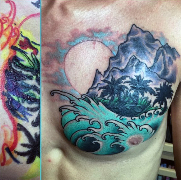 80 Wasser Tattoos für Männer - männliche flüssige Designs  