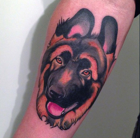 30 Deutscher Schäferhund Tattoo Designs für Männer - Hund Tinte Ideen  