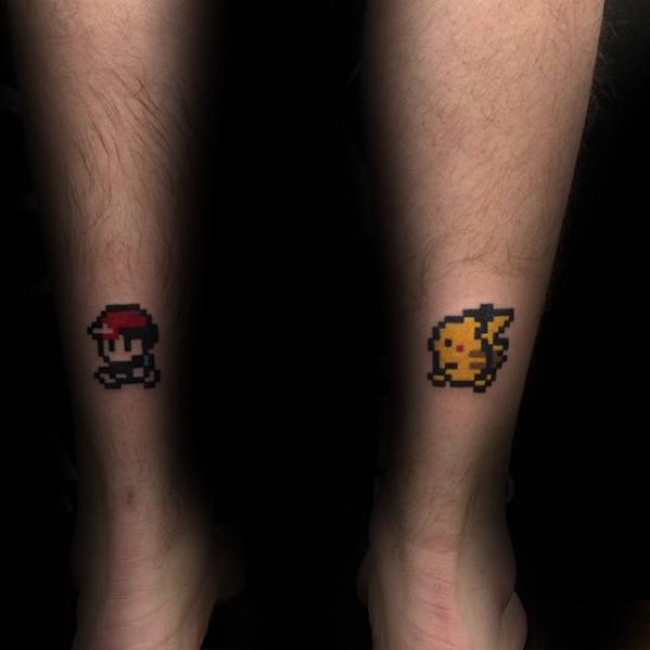 60 8 Bit Tattoo Designs für Männer - Cool Retro Ink Ideen  