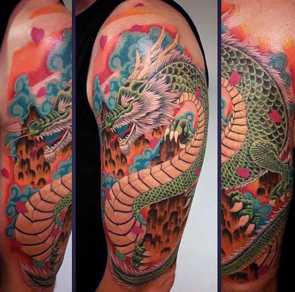 50 chinesische Drache Tattoo Designs für Männer - flammende Tinte Ideen  