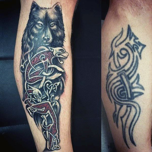 50 Keltische Wolf Tattoo Designs für Männer - Knotwork Ink Ideen  