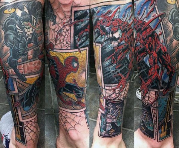 50 Carnage Tattoo-Designs für Männer - Comic Book Supervillain Ink Ideen  