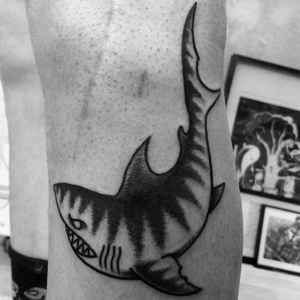 50 Tiger Shark Tattoo Designs für Männer - Sea Tiger Ink Ideen  