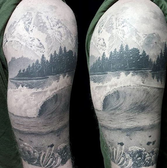 100 Natur Tattoos für Männer - Deep Great Outdoor Designs  