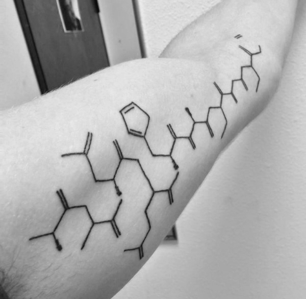 80 Chemie Tattoos für Männer - Physical Science Design-Ideen  
