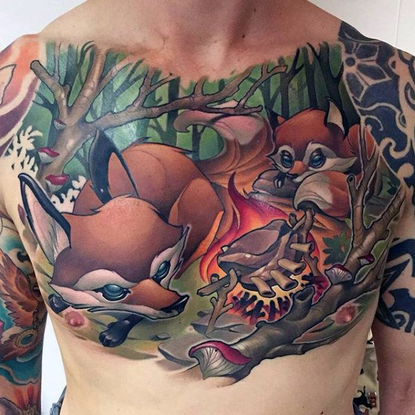 100 Natur Tattoos für Männer - Deep Great Outdoor Designs  