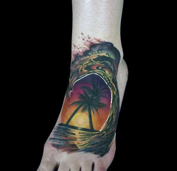 50 kleine Ozean Tattoos für Männer - Seafaring Ink Ideen  