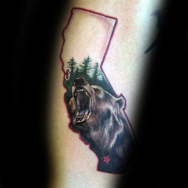 80 California Bear Tattoo Designs für Männer - Grizzly Ink Ideen  