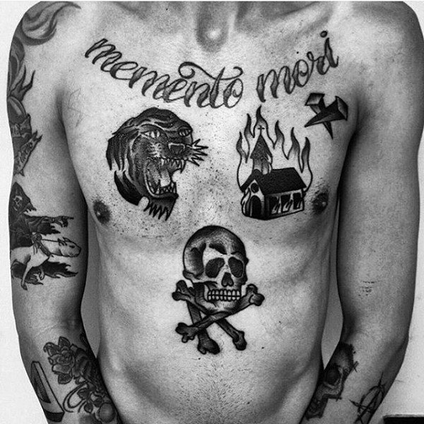 50 traditionelle Schädel Tattoo Designs für Männer - Manly Ink Ideen  