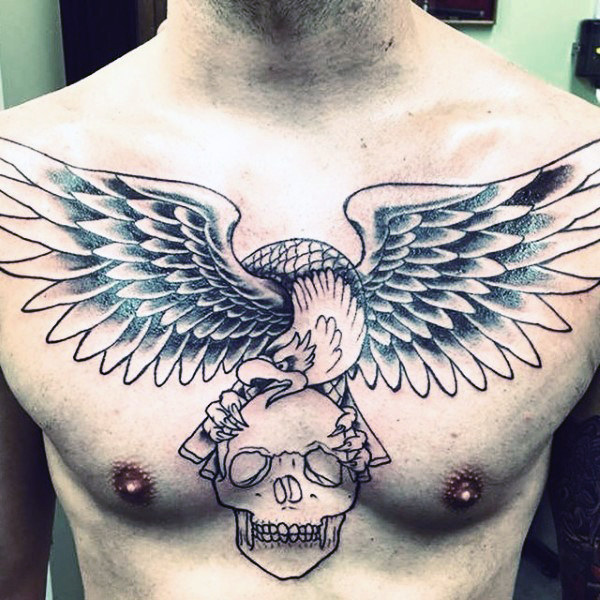 80 Eagle Chest Tattoo Designs für Männer - Manly Ink Ideen  