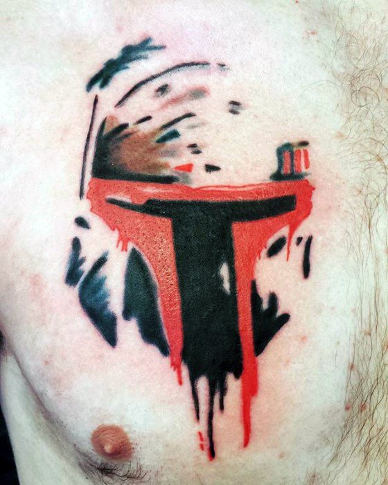 40 Mandalorian Tattoo Designs für Männer - Star Wars Ink Ideen  