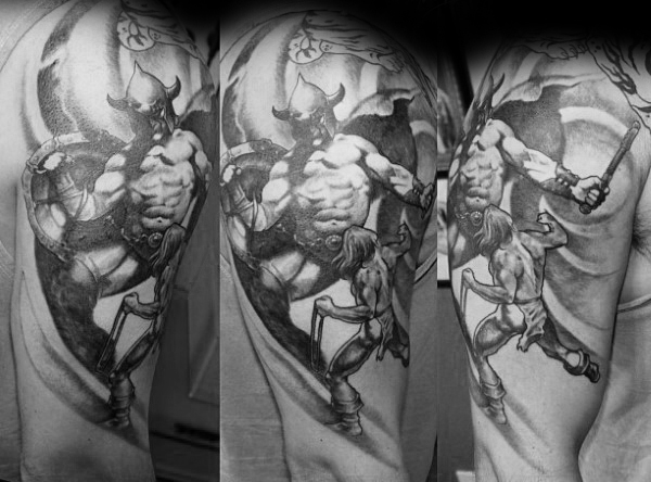 30 David und Goliath Tattoo Designs für Männer - Manly Ideen  