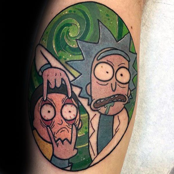 60 Rick And Morty Tattoo-Designs für Männer - Animated Ink Ideen  