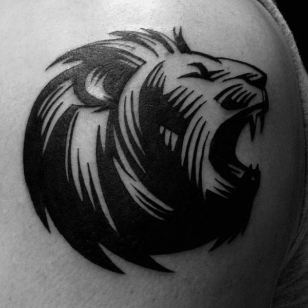 40 Tribal Lion Tattoo Designs für Männer - Mighty Feline Ink Ideen  