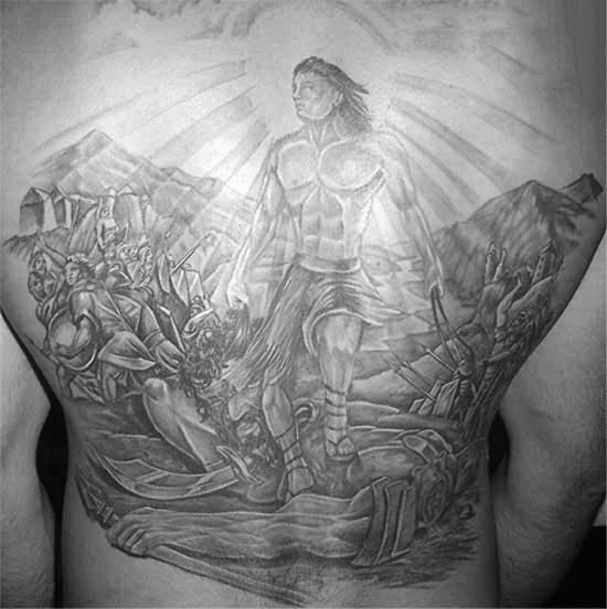 30 David und Goliath Tattoo Designs für Männer - Manly Ideen  