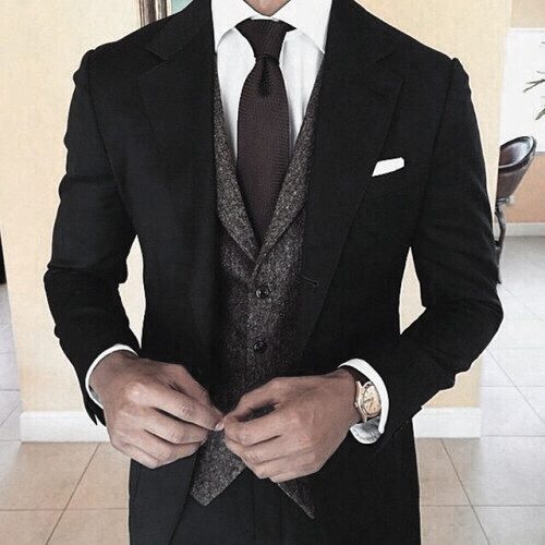 50 schwarze Anzug Stile für Männer - noble männliche Mode-Ideen  
