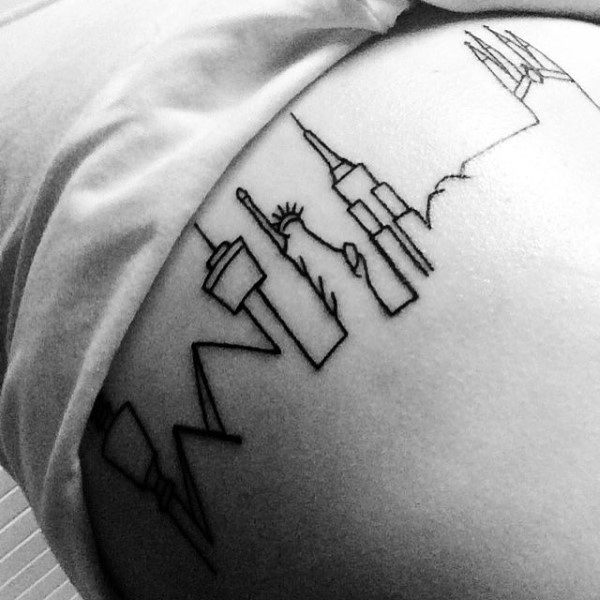 90 Building Tattoos für Männer - Architektur Ink Design-Ideen  