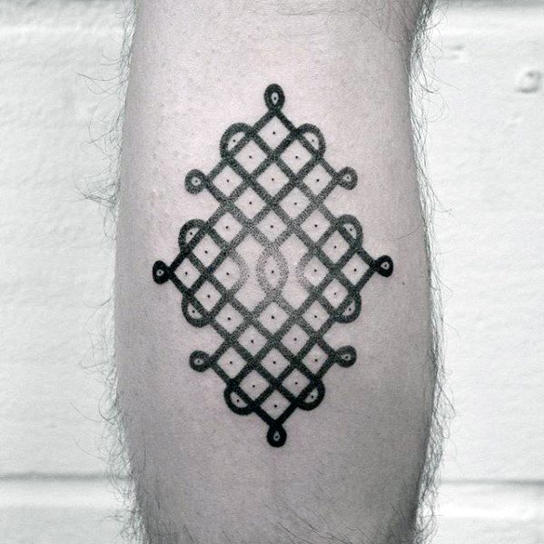 40 einfache geometrische Tattoos für Männer - Design-Ideen mit Formen  