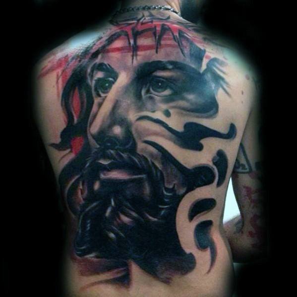 60 3D Jesus Tattoo Designs für Männer - religiöse Tinte Ideen  