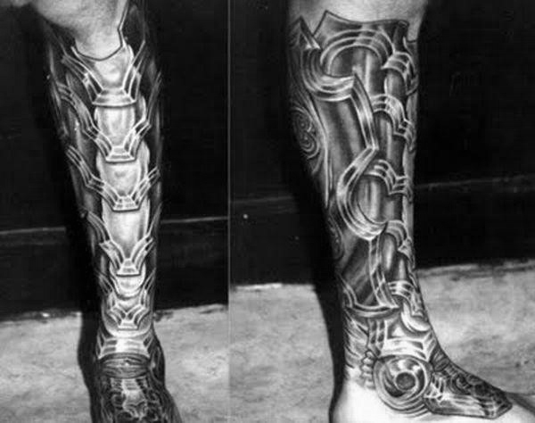 80 Shin Tattoos für Männer - Masculine Lower Leg Design-Ideen  