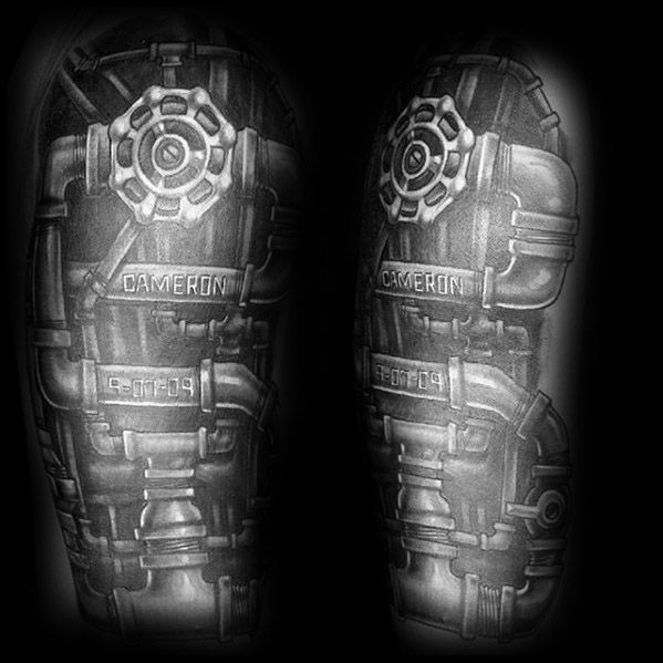 30 Klempner Tattoos für Männer - Klempner Design-Ideen  
