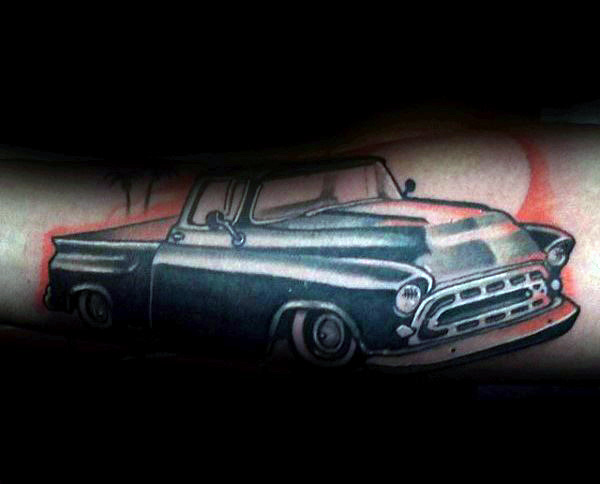 60 Truck Tattoos für Männer - Vintage und Big Rig Ink Design-Ideen  