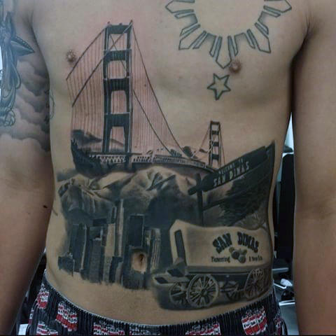 60 Golden Gate Bridge Tattoos für Männer - San Francisco Tinte Ideen  