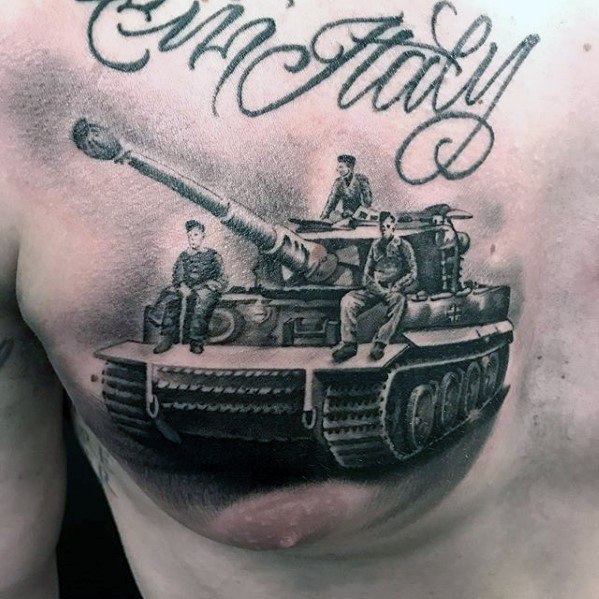 60 Tank Tattoos für Männer - gepanzerte Fahrzeugtinte Ideen  
