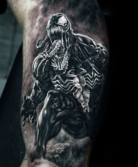 60 Venom Tattoo Designs für Männer - Marvel Ink Ideen  